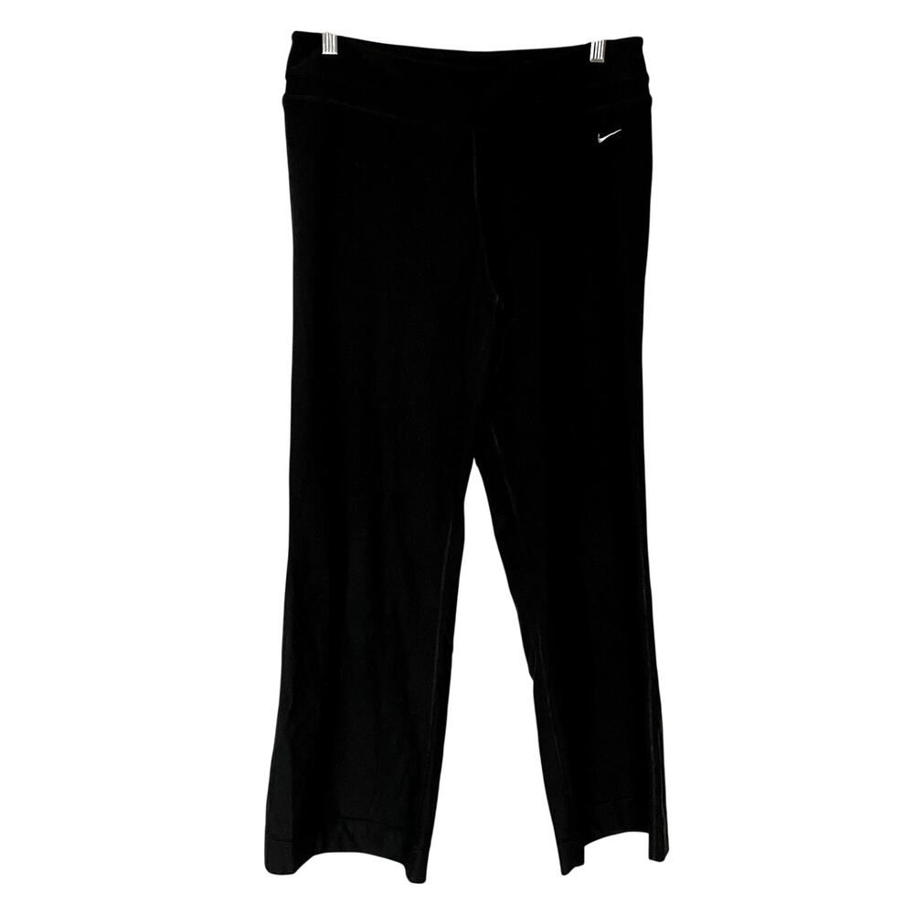 Nike dri-fit longline sweatpants women's size large black workout pants everyday